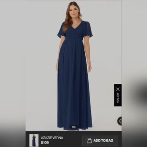 Azazie Verna Maternity Bridesmaid Dress - Dark Navy, size A10